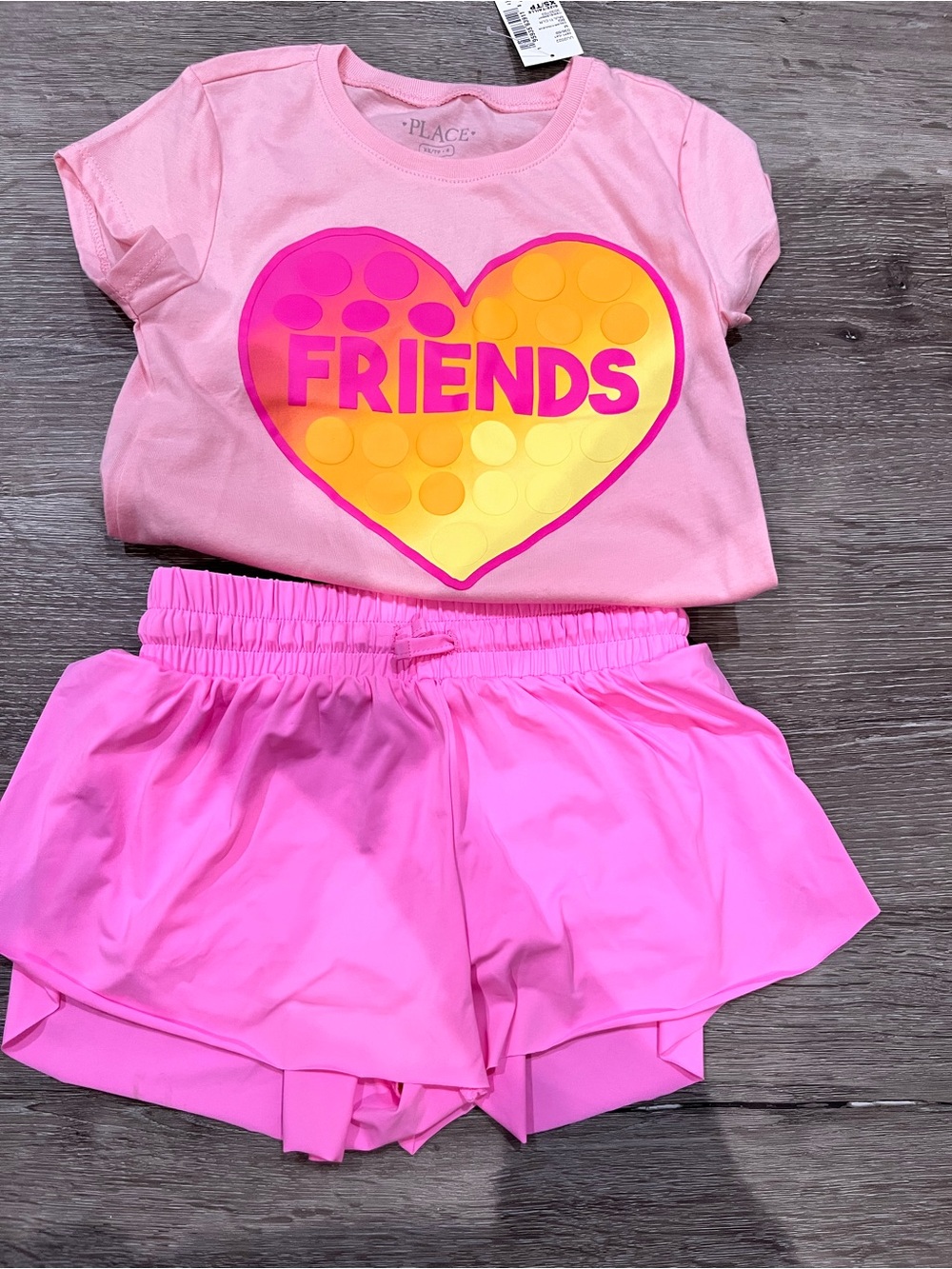 The Children's Place Pink and Yellow 'Friends' Heart Set